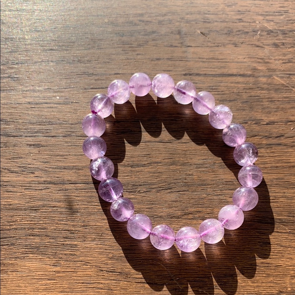 Elegant lavender amethyst from Brazil natural  handmade crystal Bracelet